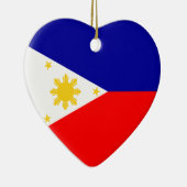 Décoration En Céramique Coeur de drapeau de Philippines (Droite)