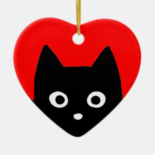 Décoration En Céramique Coeur de Kitty