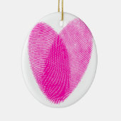 Décoration En Céramique Coeur d'empreintes digitales (Droite)