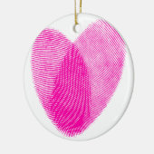 Décoration En Céramique Coeur d'empreintes digitales (Gauche)