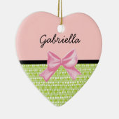 Décoration En Céramique Coeur des points de chaux (Droite)