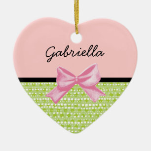 Décoration En Céramique Coeur des points de chaux