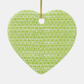 Décoration En Céramique Coeur des points de chaux (Dos)