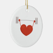 Décoration En Céramique Coeur d'haltérophilie (Droite)