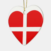 Décoration En Céramique Coeur Drapeau Suisse (Gauche)