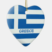 Décoration En Céramique Coeur du drapeau grec (Droite)