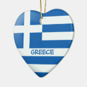 Décoration En Céramique Coeur du drapeau grec (Gauche)