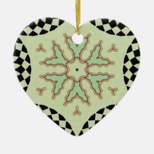 DÉCORATION EN CÉRAMIQUE COEUR DU PANNEAU DE CONTRÔLE