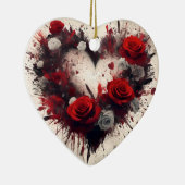 Décoration En Céramique Coeur du Rose (Droite)