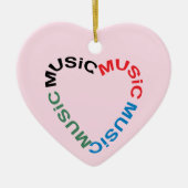 Décoration En Céramique Coeur du texte de musique (Devant)
