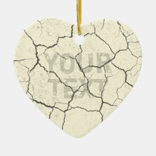 Décoration En Céramique Coeur en céramique blanc   d'ornement d'os criqu