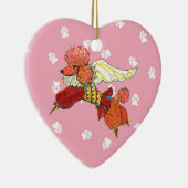 Décoration En Céramique Coeur en céramique de caniche d'abricot des anges (Droite)