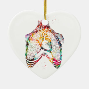 Décoration En Céramique Cœur et poumons humains