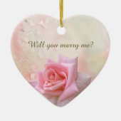 Décoration En Céramique Coeur Fiançailles rose (Devant)
