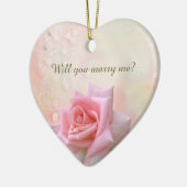 Décoration En Céramique Coeur Fiançailles rose (Gauche)