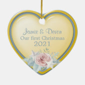 Décoration En Céramique Coeur jaune et bleu Nouveaux mauvaises herbes Prem (Dos)