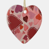 Décoration En Céramique coeur rouge et rose (Droite)