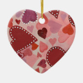 Décoration En Céramique coeur rouge et rose (Devant)