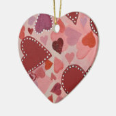 Décoration En Céramique coeur rouge et rose (Gauche)