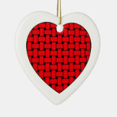 Décoration En Céramique Coeur rouge tressé (Droite)