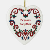 Décoration En Céramique Coeur scandinave 15 ans ensemble (Droite)
