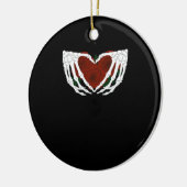 Décoration En Céramique Coeur squelettique (Gauche)