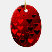 Décoration En Céramique Coeurs (Dos)