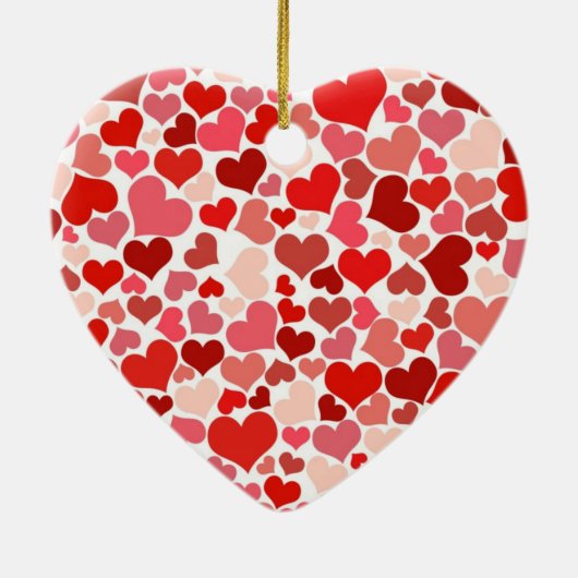 Décoration En Céramique Coeurs (Dos)