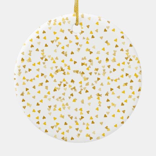 Décoration En Céramique Coeurs d'or du 50e anniversaire (Dos)