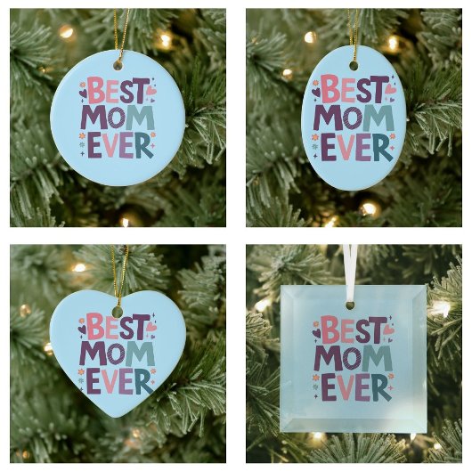 Décoration En Céramique Coeurs et fleurs mignons Meilleure maman jamais