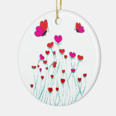 Décoration En Céramique Coeurs et papillons Valentine Love (Gauche)