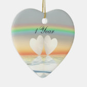 Décoration En Céramique Coeurs papier du 1er anniversaire (Droite)