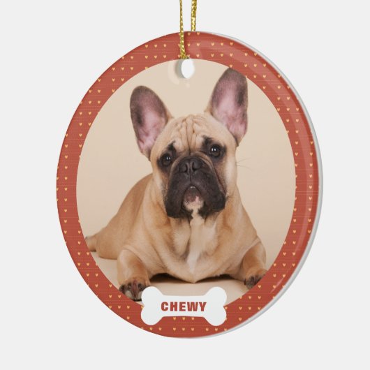 Décoration En Céramique Coeurs photo pour animaux domestiques personnalisé (Gauche)