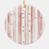 Décoration En Céramique Cœurs roses et fleurs d'amour   (Dos)