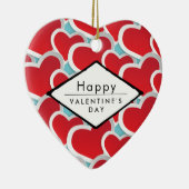 Décoration En Céramique Coeurs rouges heureuses Saintes-Valentin (Droite)