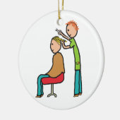 Décoration En Céramique Coiffeur (Gauche)