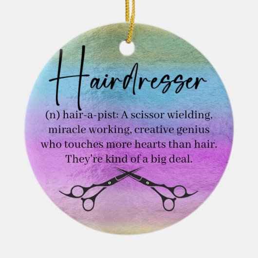 Décoration En Céramique Coiffeur en céramique (Devant)