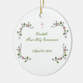 Décoration En Céramique Coins floraux roses, religieux (Gauche)