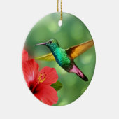 Décoration En Céramique Colibri mignon avec fleurs (Droite)
