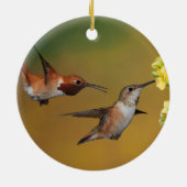 Décoration En Céramique Colibri Rufous de flottement (Dos)