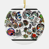 Décoration En Céramique Collage des dessins (Devant)