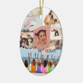 Décoration En Céramique Collage photo moderne Joyeux anniversaire mignon (Gauche)