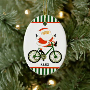 Décoration En Céramique Collectif de Noël cycliste