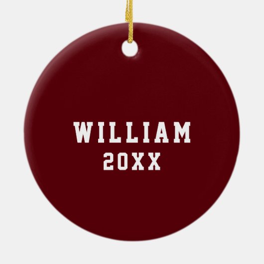 Décoration En Céramique Collection de crosse personnalisée (Dos)