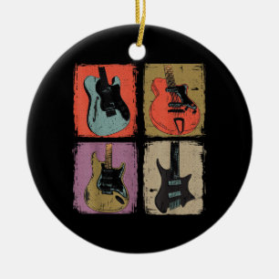 Décoration En Céramique Collection de guitares électriques groupe guitaris