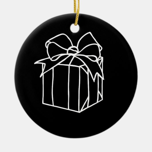 Décoration En Céramique Collection de Noël simple - Présente (Devant)