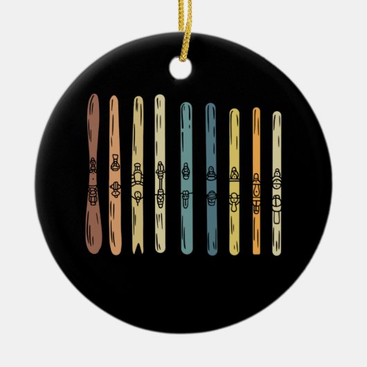 Décoration En Céramique Collection de planches à ski (Devant)