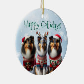 Décoration En Céramique Collie Christmas Ornaments (Droite)