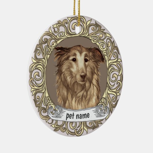 Décoration En Céramique Collie Loving Memory ornament (Droite)