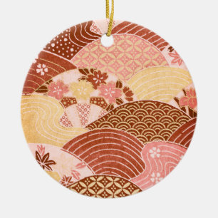 Décoration En Céramique Collines et rivières vintages du Japon